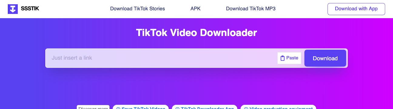 SSSTik TikTok Video Downloader