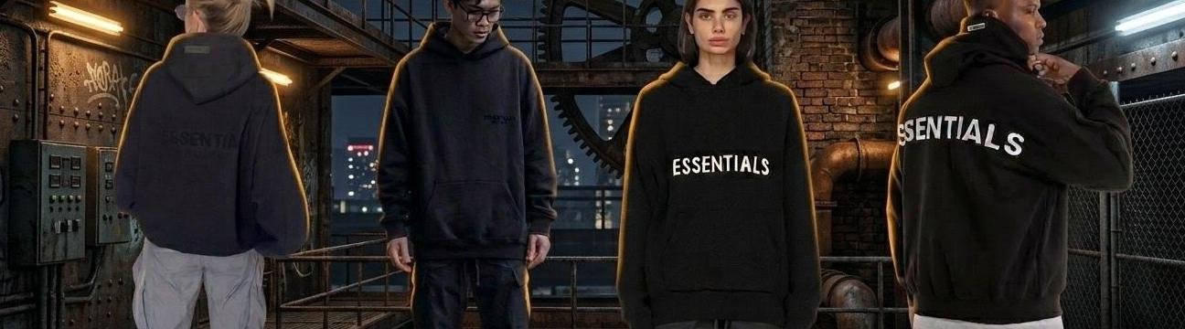 Black Essentials Hoodie
